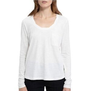 Sanctuary Social Standard White Long Sleeve Slub Knit Tee – Size S